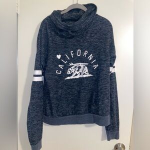 Reflex Women's Dark Gray Cowl Neck Pullover - California